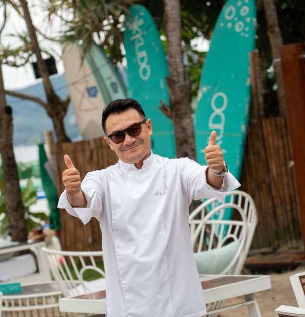 Chef Tammasak Chootong, aka Chef Noi, expert in Thai cuisine at Kudo Hotel