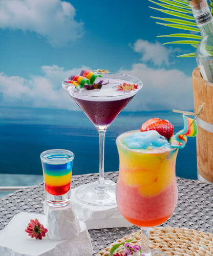 Drink menu at Kudo Hotel’s Dine & Drink featuring a variety of juices, smoothies, cocktails, and mocktails