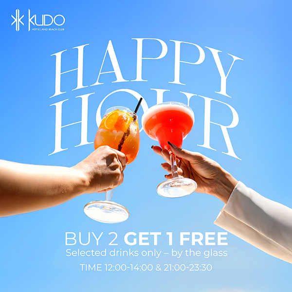 Happy Hour promotion at Kudo Hotel and Beach Club